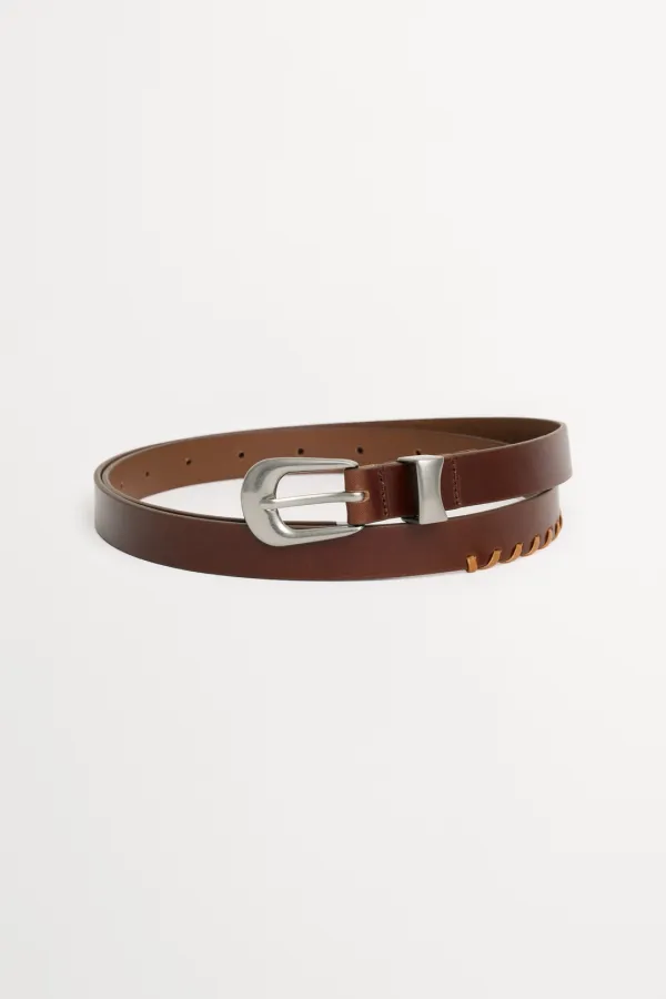Bordi Whipstitch Belt brown, black