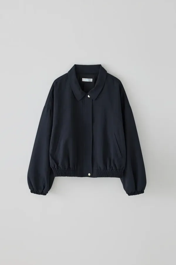 (1st re-stock) T/T Collar blouson jumper (dark gray)