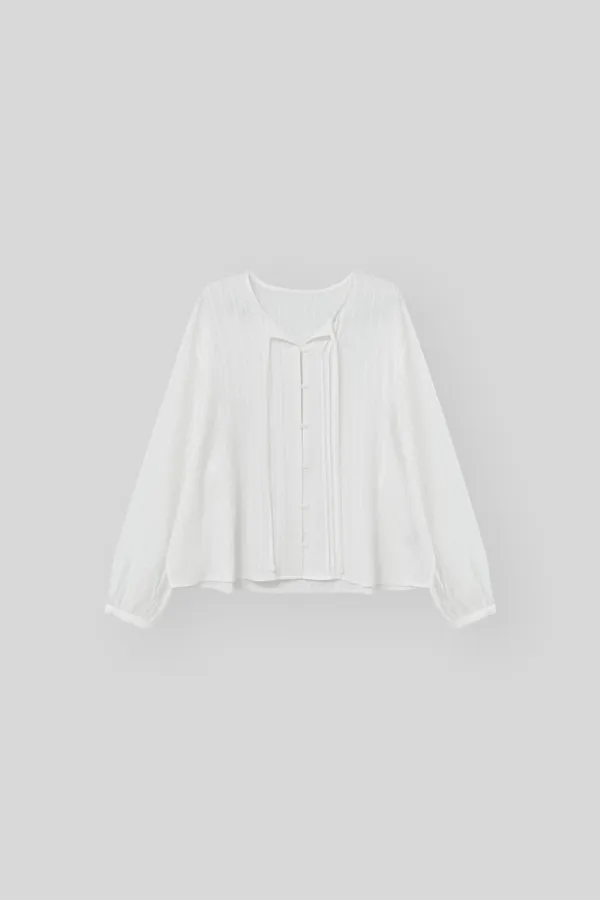 Beurre pintuck blouse (ivory)