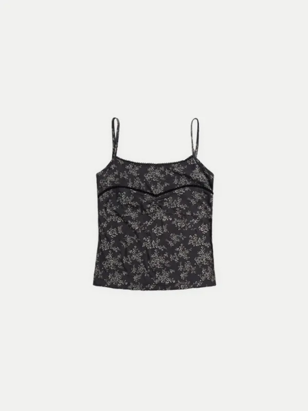 PRIMROSE LACE SLEEVELESS CHARCOAL