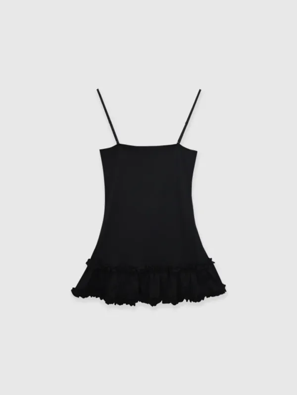 5th 재입고 [Essential] Frill Camisole (Black)