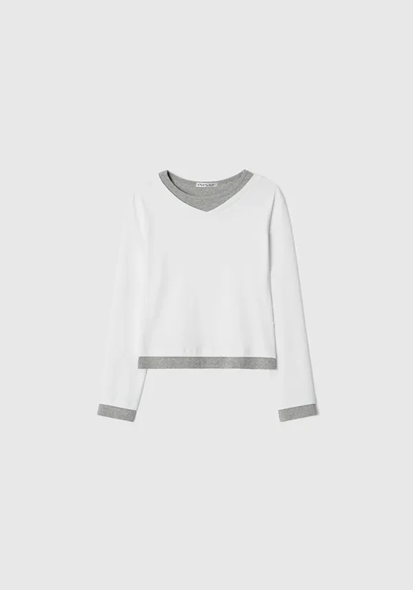 [1차 리오더] Layered tee (Ivory)