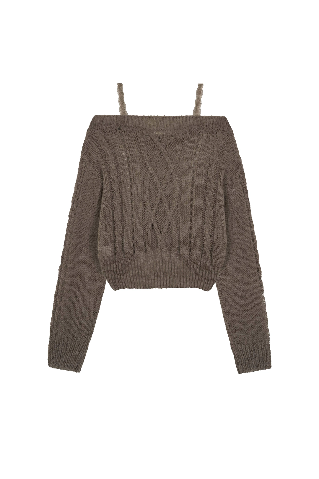 클리시어 Rose milk lace knit, Cocoa 상품 이미지 2