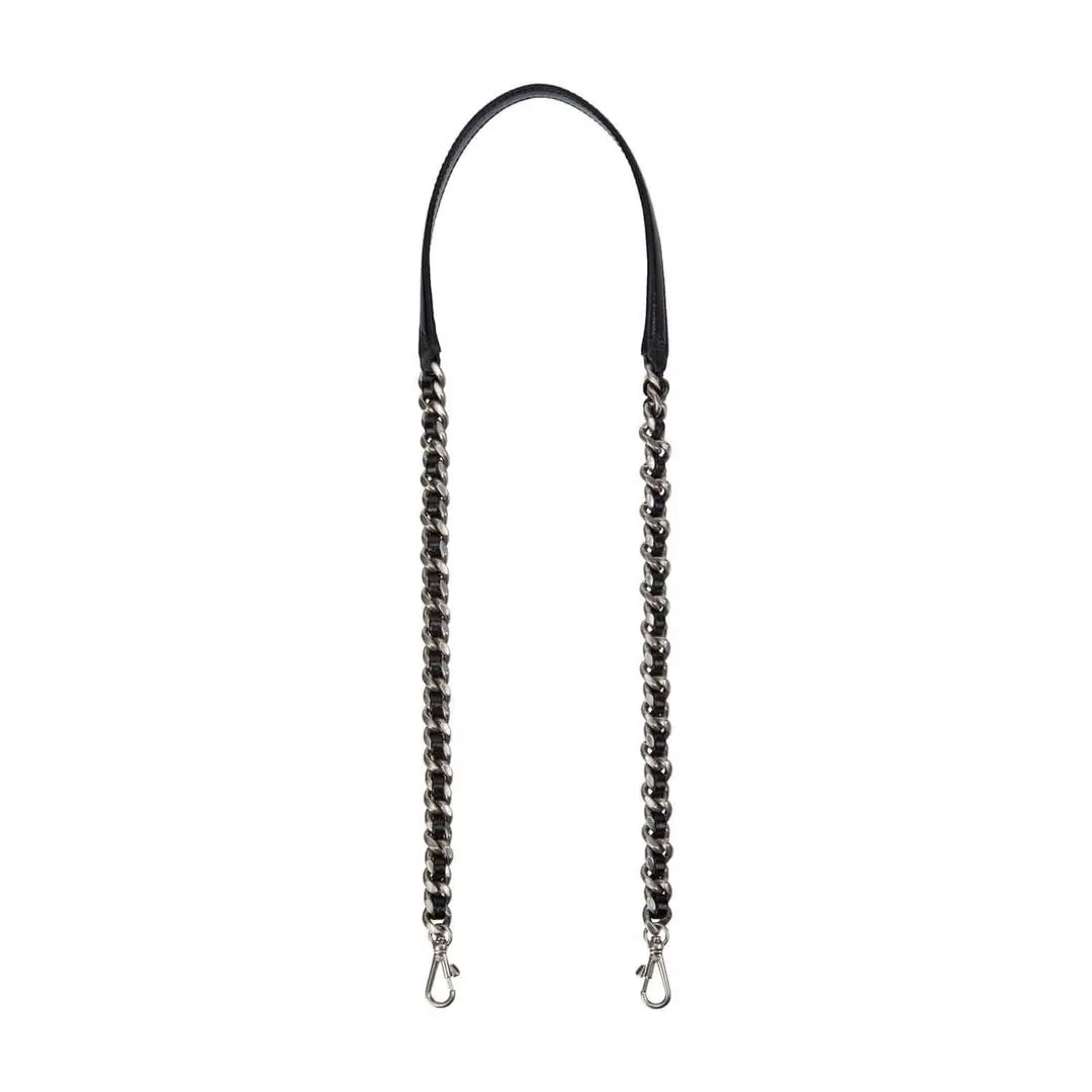 분크 [아울렛] Braid Leather Chain Strap (브레이드 레더 체인 스트랩) Black 상품 이미지 2