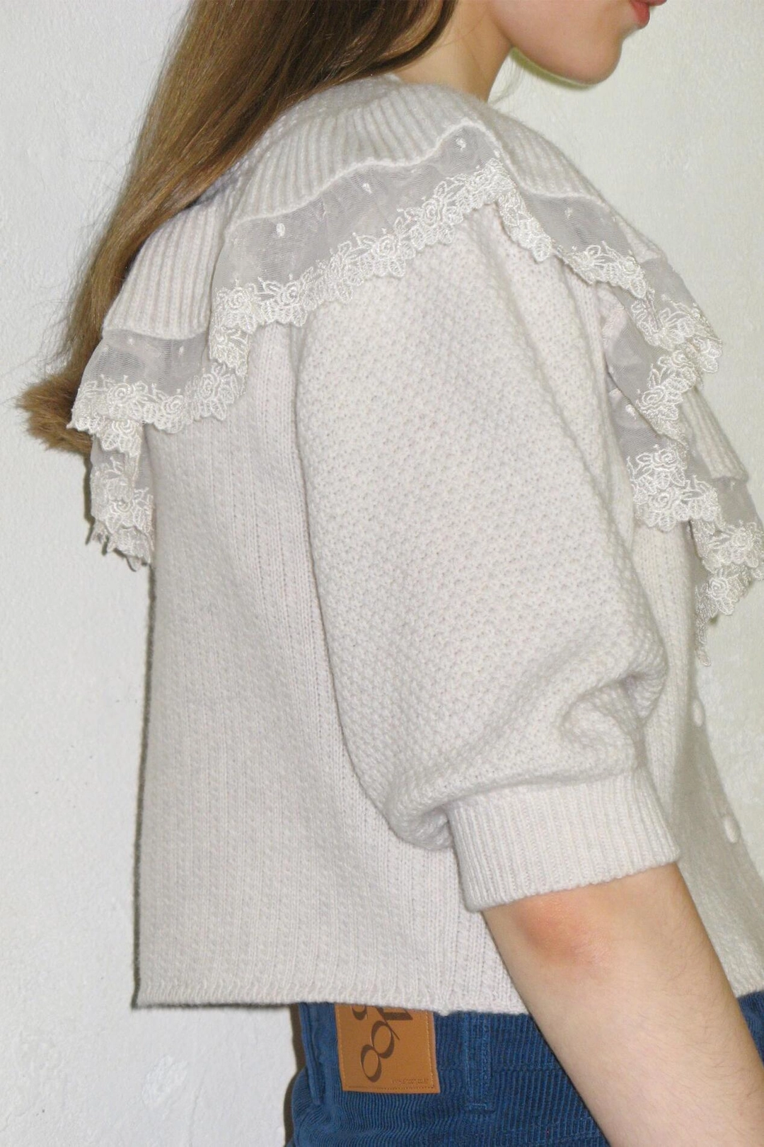 시눈 Ruffle Puff Cardigan (Oatmeal) 상품 이미지 2