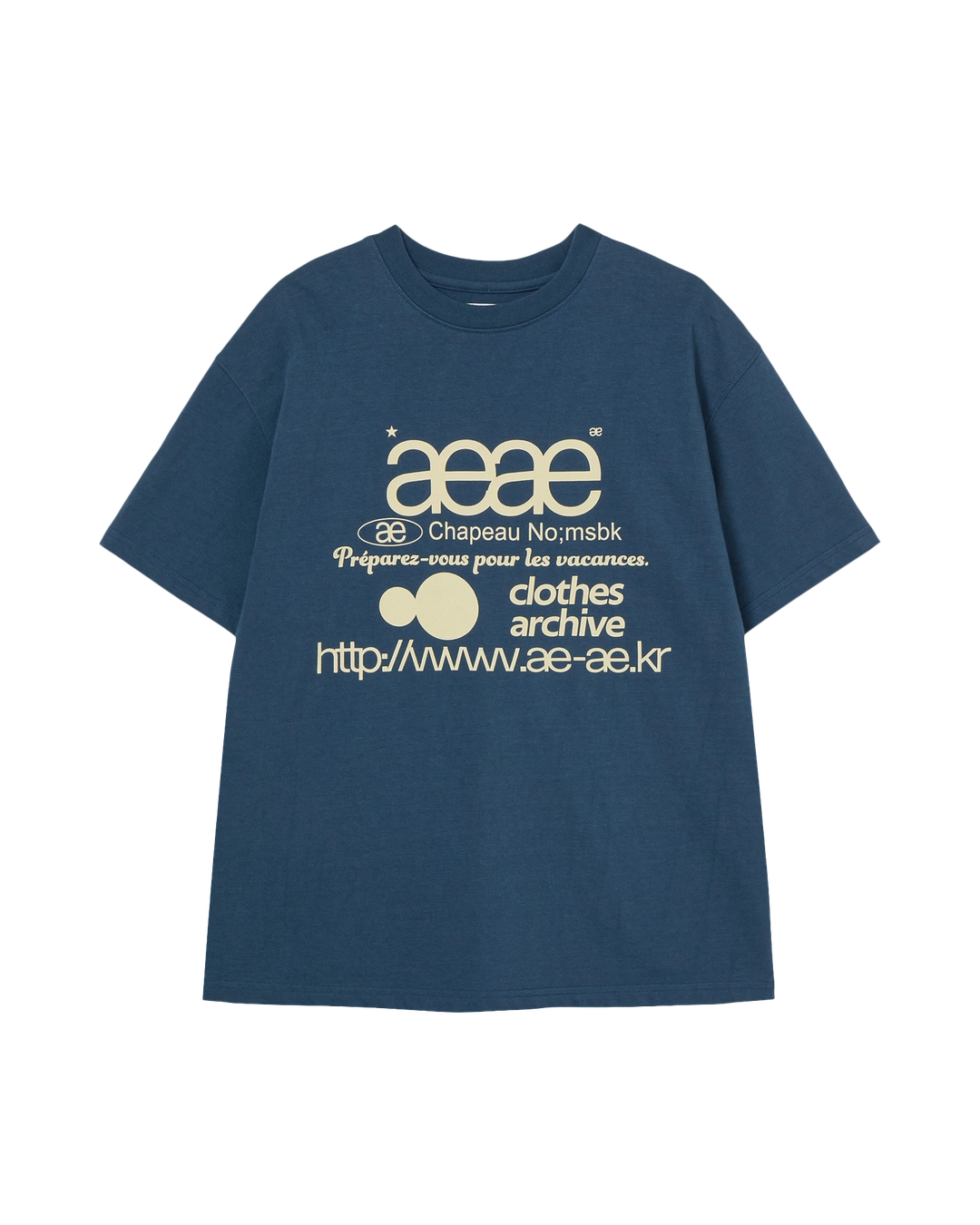 에이이에이이 [6/11 예약발송] WEB LOGO T-SHIRTS [INDIGO] 상품 이미지 1