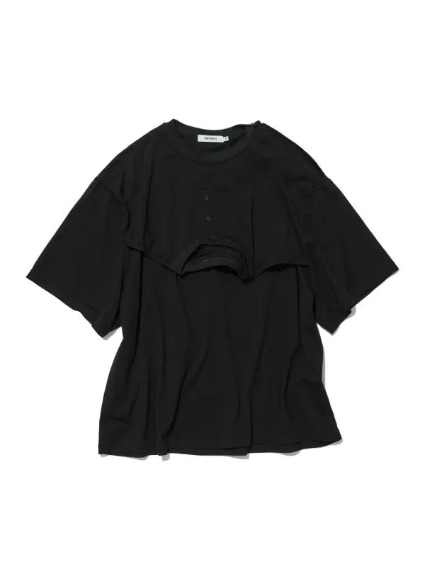 [WOMEN] DECONSTRUCTED SHORT SLEEVE TEE_BLACK