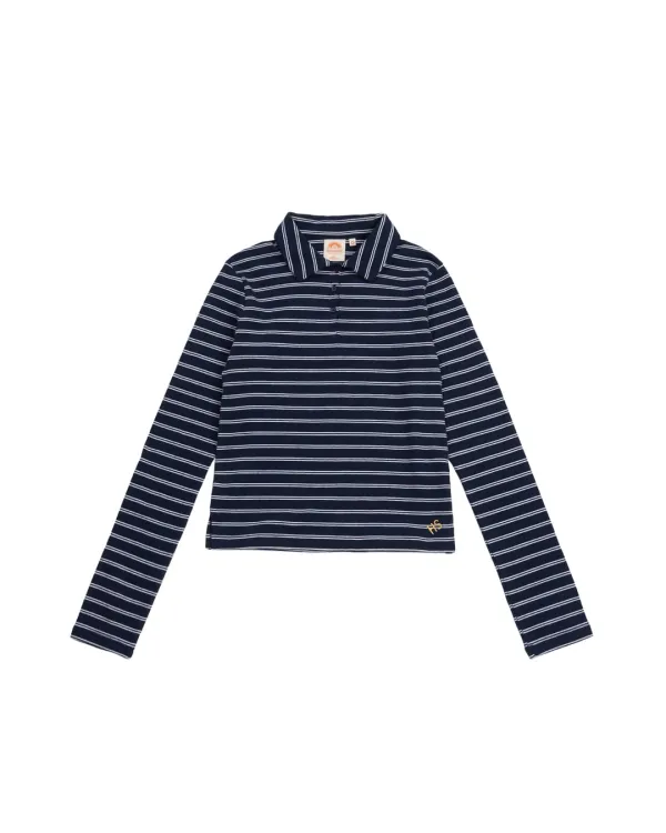 Stripe PK T-Shirt(W)_Navy