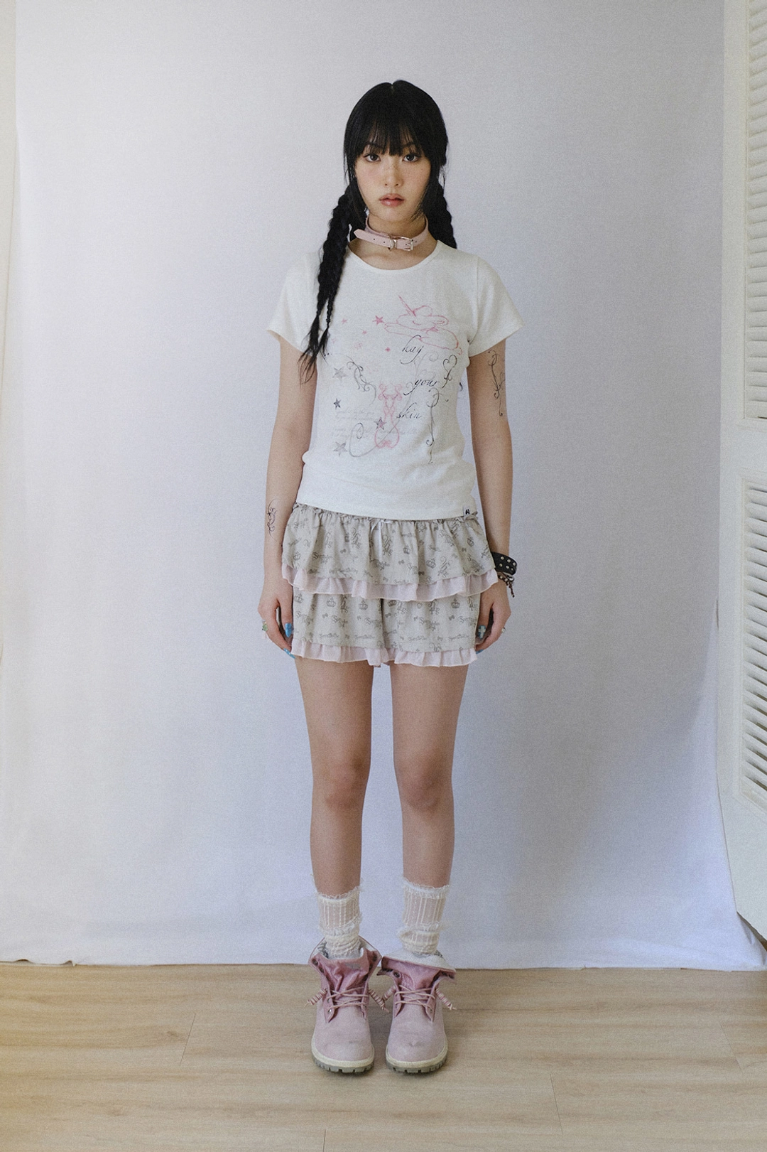 허그유어스킨 Unicorn drawing T (White) 상품 이미지 2