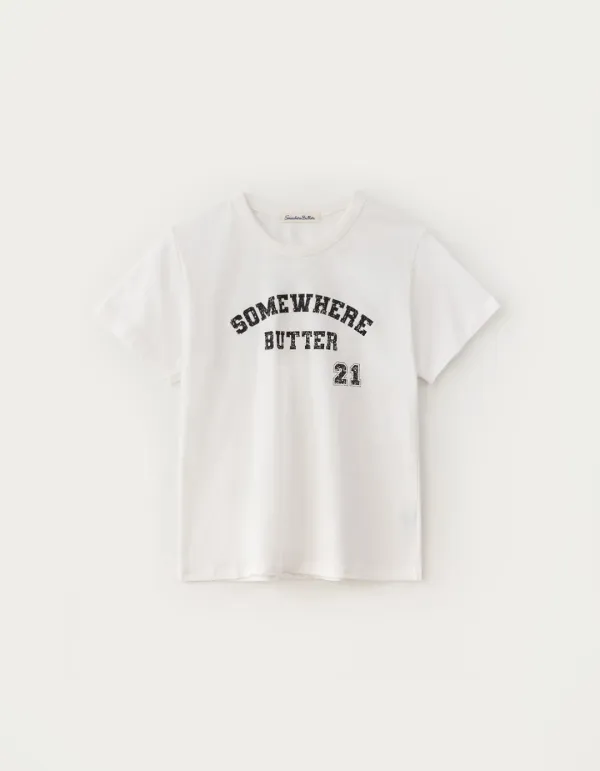 21 Square Logo Top - Ivory