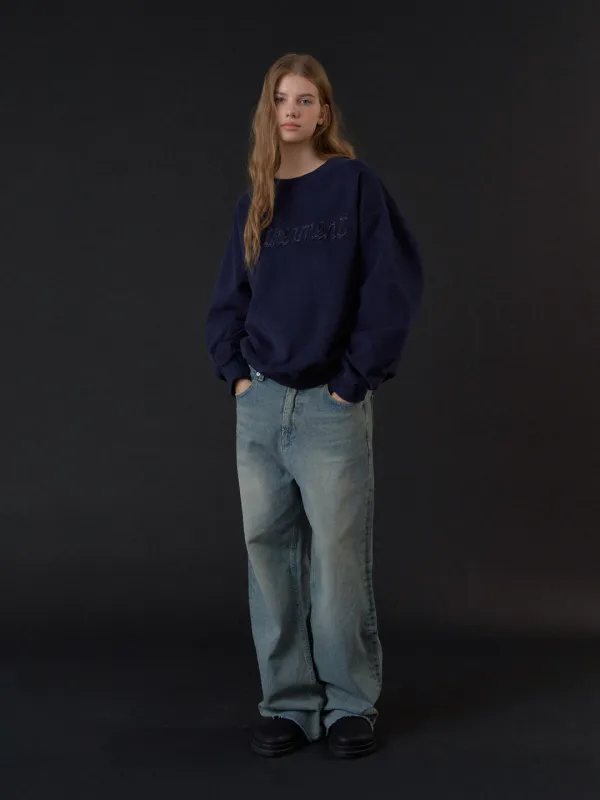 logo appliqué sweatshirt (navy)