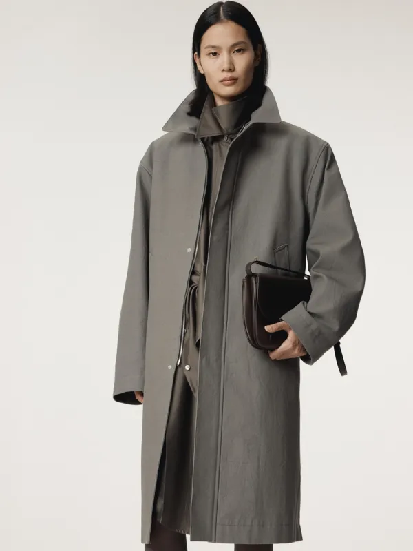 DIEGO HEAVY COTTON COAT (STONE GREY)
