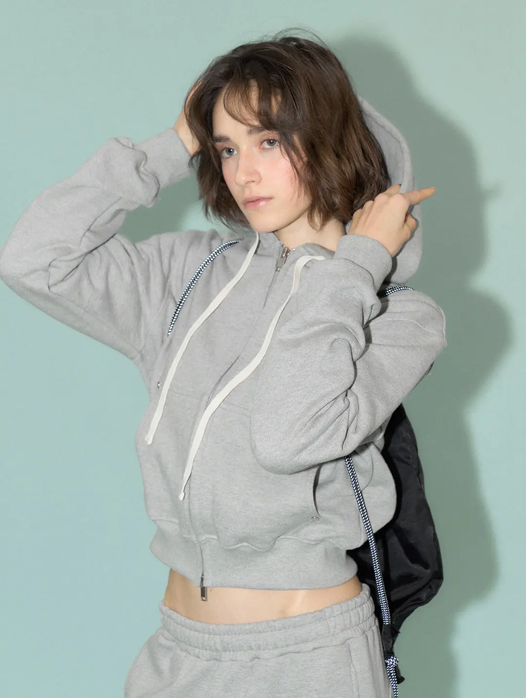 포에토 CHARGER LOGO HOODY - GREY 상품 이미지 2