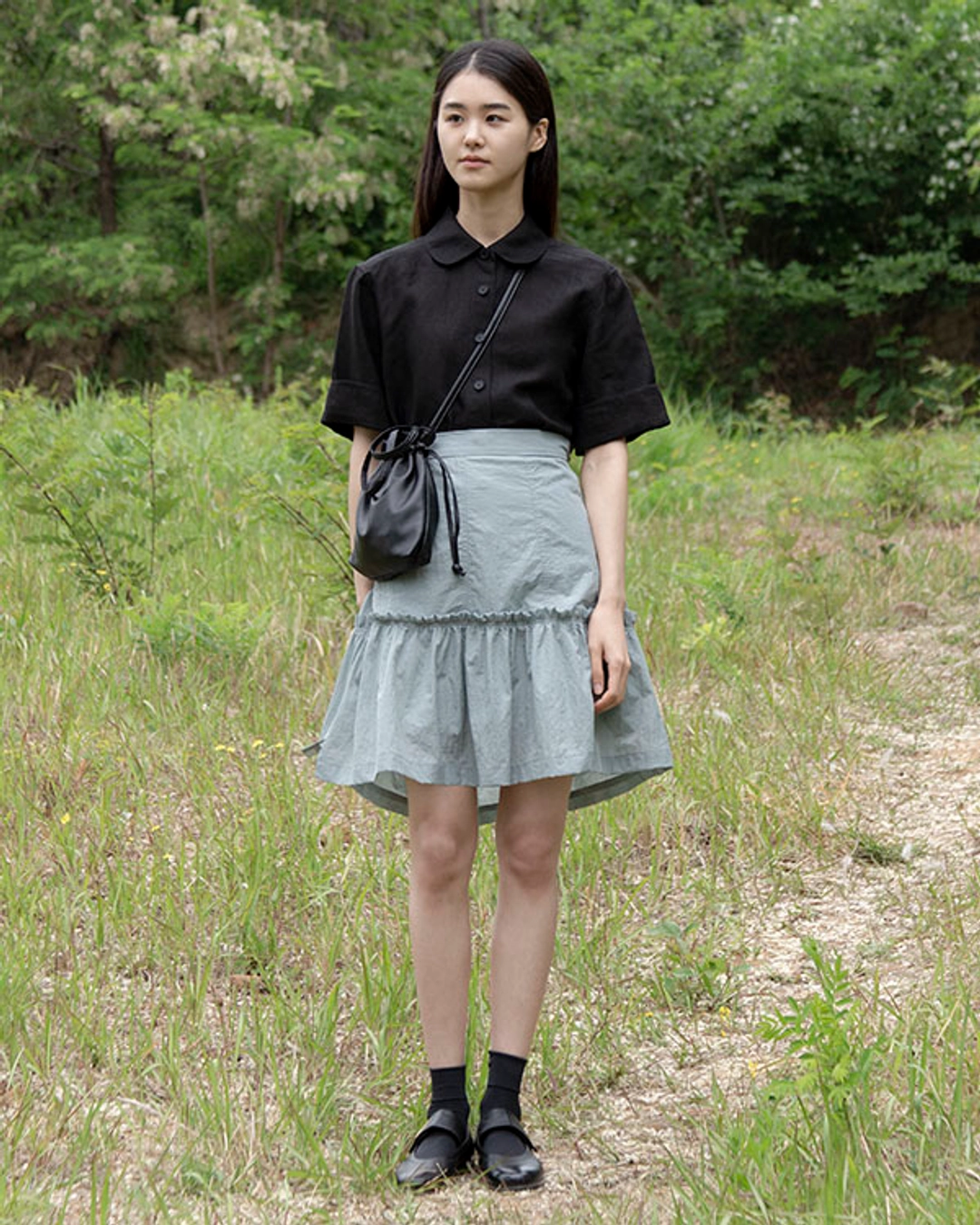 유노이아 nylon frill skirt 상품 이미지 2
