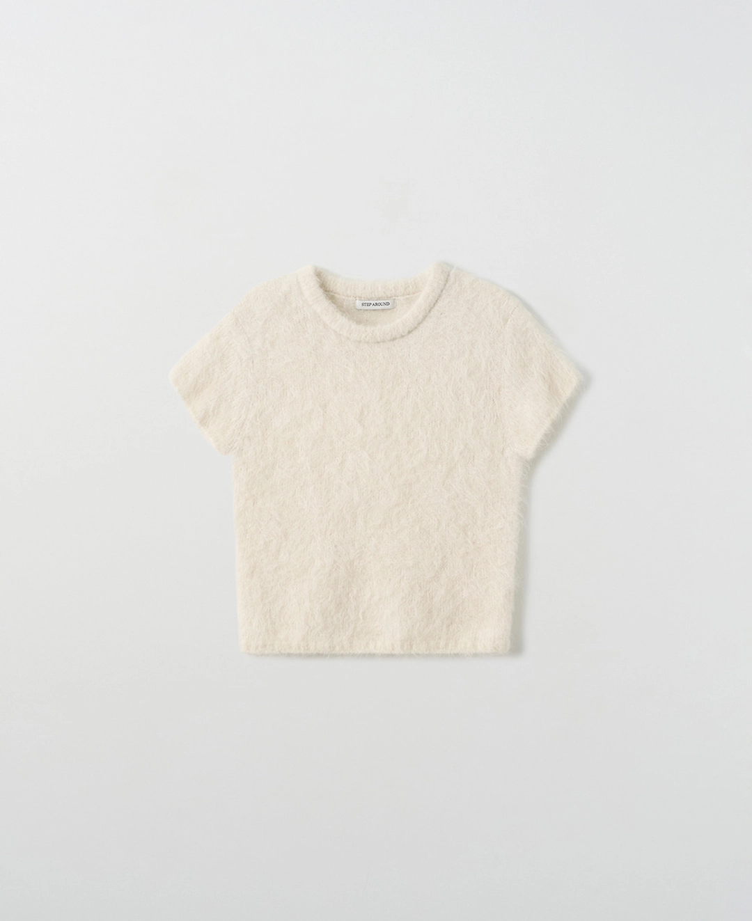 스텝어라운드 Alpaca Hairy Crop Knit_IVORY 상품 이미지 2