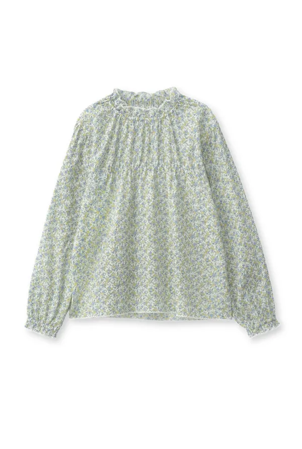 GATHERED FLORAL BLOUSE (FLORAL)