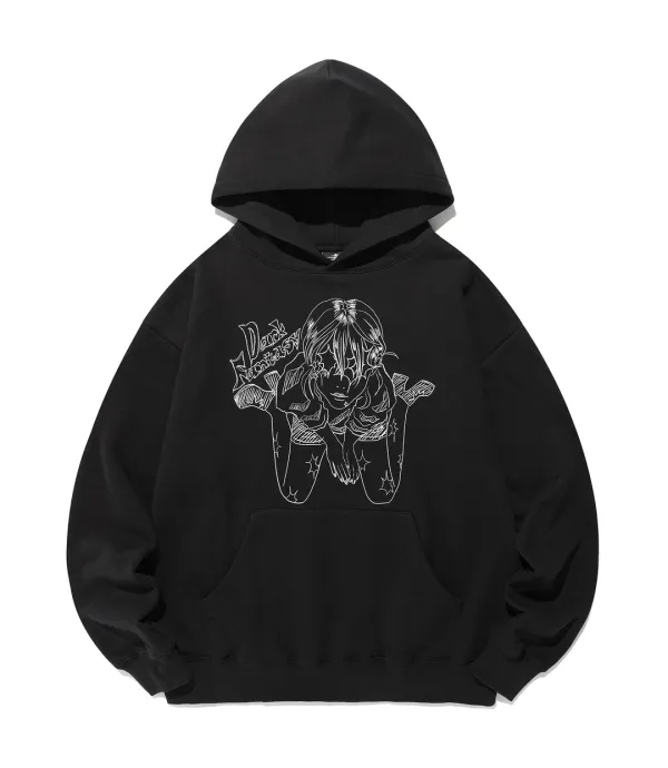 dark fantasy girl hoodie[black]