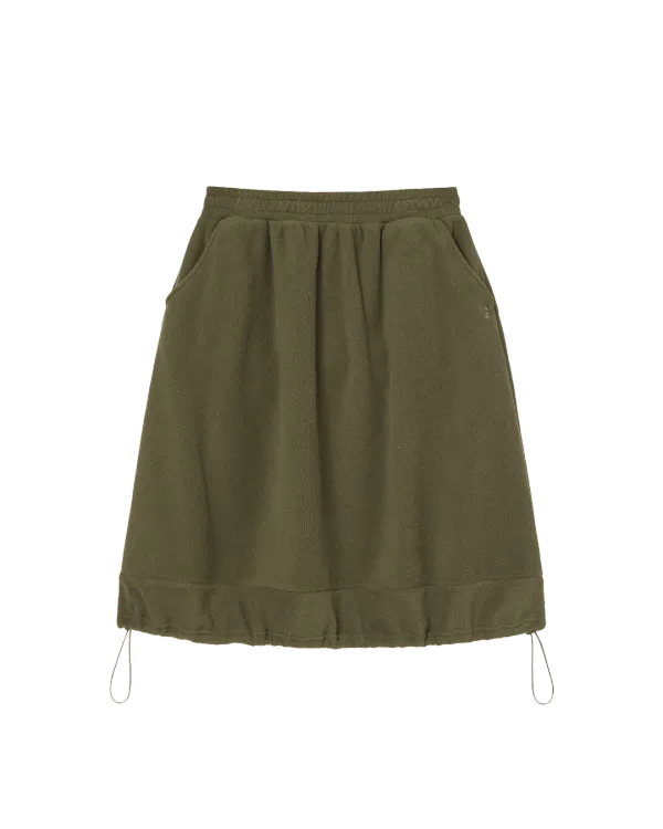 BALLOON FLEECE SKIRT [OLIVE]
