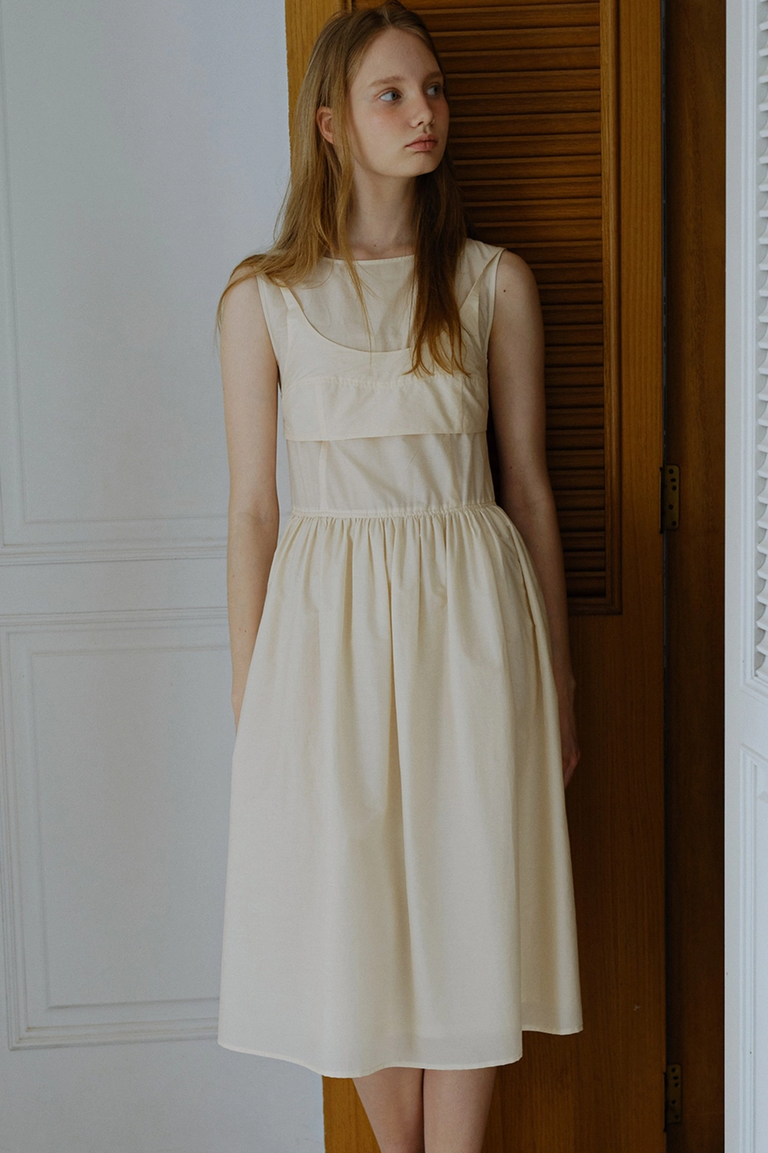 블랭크공삼 bustier layered dress (cream) 상품 이미지 1