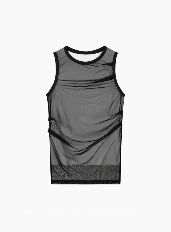 MESH LAYERED TOP (BLACK)