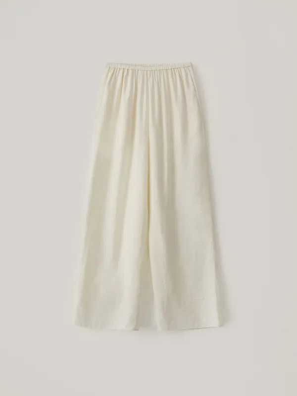Sheer Wide Pants - Cream