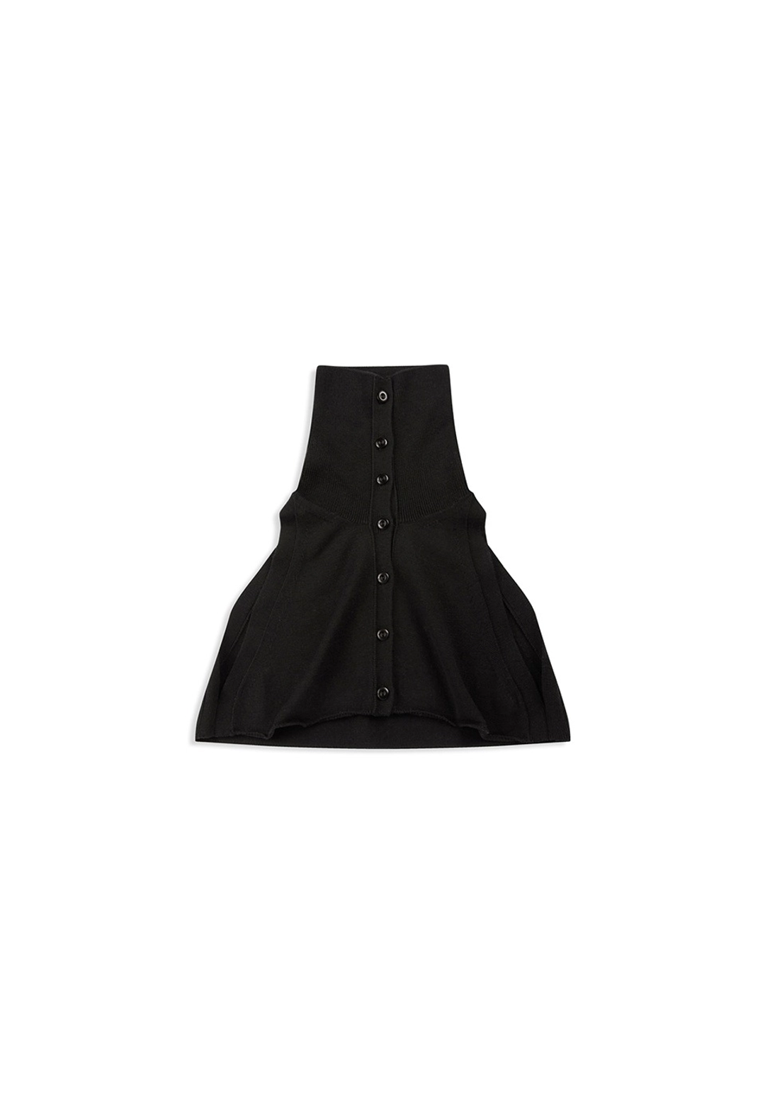 오픈와이와이 BUTTON UP NECK LAYER, BLACK 상품 이미지 1