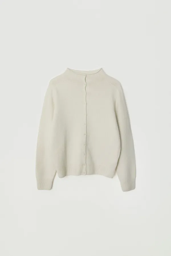 LAURA MOCK-NECK KNIT CARDIGAN_IVORY