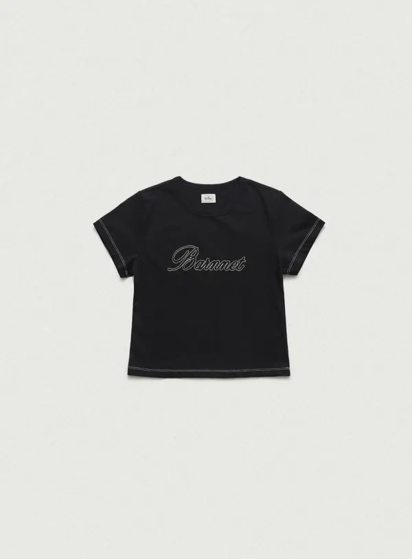 Diana Chain Stitch Logo T-Shirt_Black