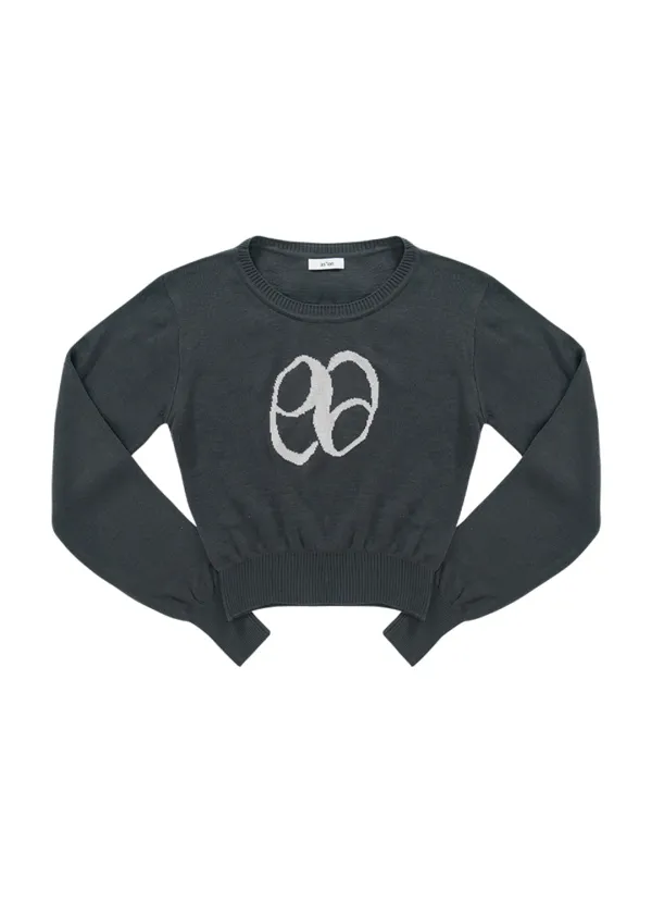 MOLLY CROP KNIT / CHARCOAL
