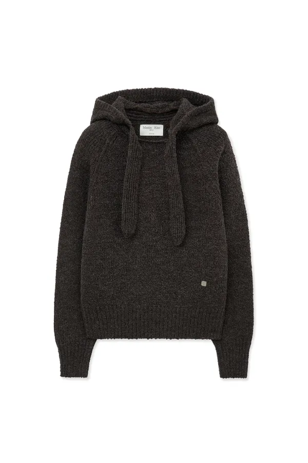 MUFFLER POINT HOODY PULLOVER IN BROWN