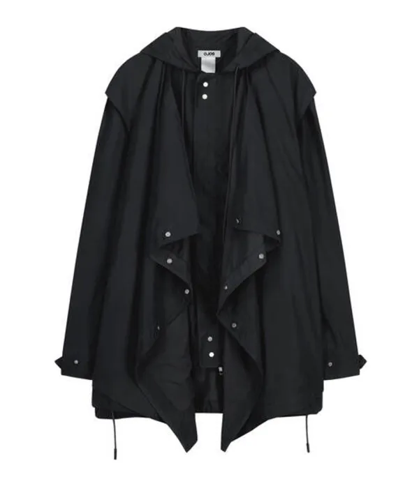 Draped Field Parka / Black