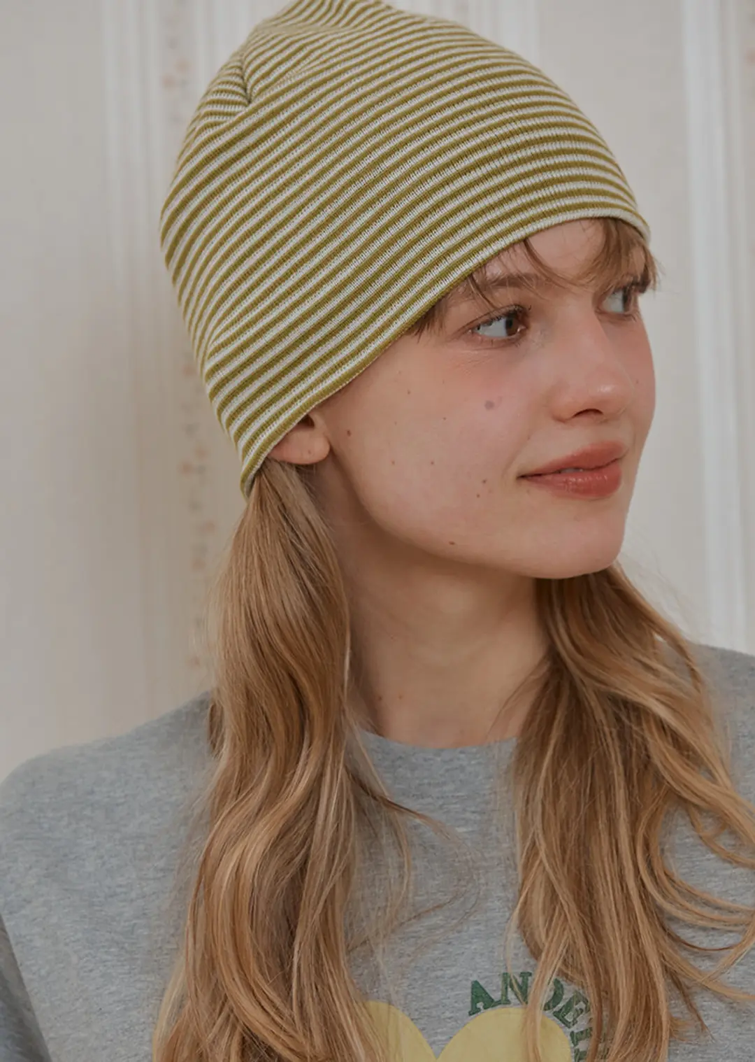 아노에틱 ANC LOGO STRIPE BEANIE_GREEN 상품 이미지 3