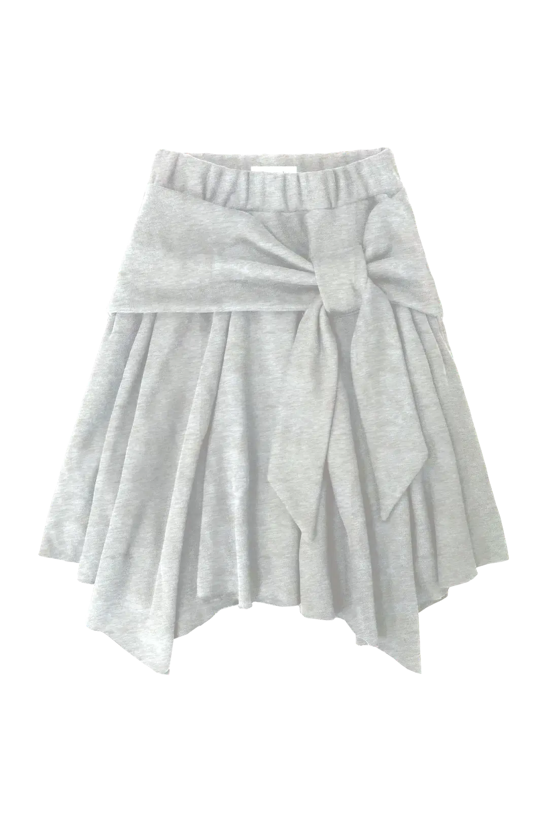 체메씨 BOW UNBALANCED SKIRT (WHITE MELANGE) 상품 이미지 3