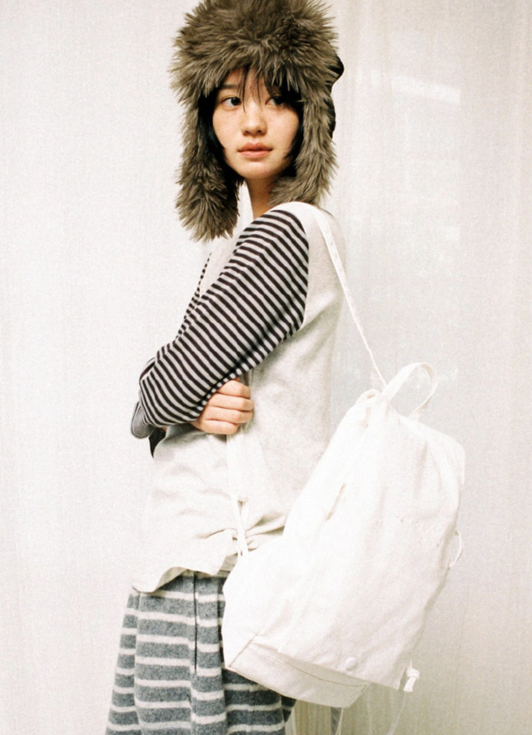 에이이에이이 FLAP COVER BACKPACK [WHITE] 상품 이미지 2