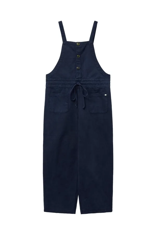 Via Owen button cotton overalls (Navy)