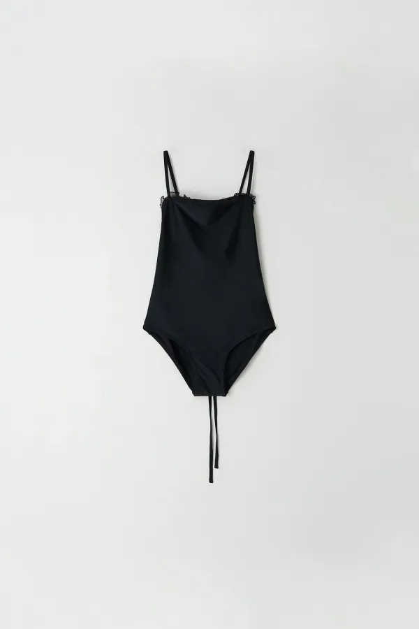 Flower Mesh Monokini (black)