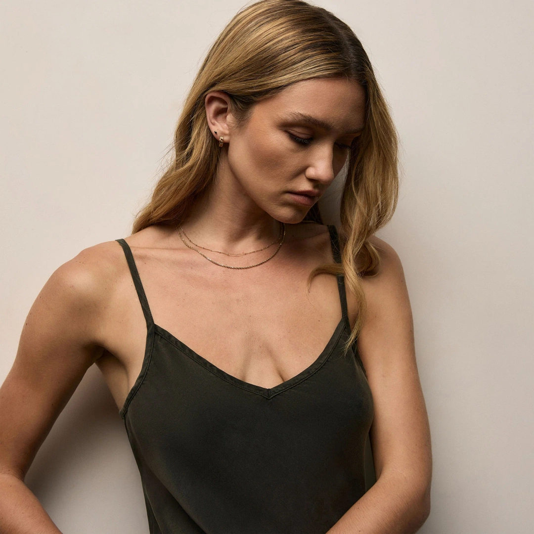 제임스펄스 Satin Cami Slip Dress - Hemlock Pigment 상품 이미지 2