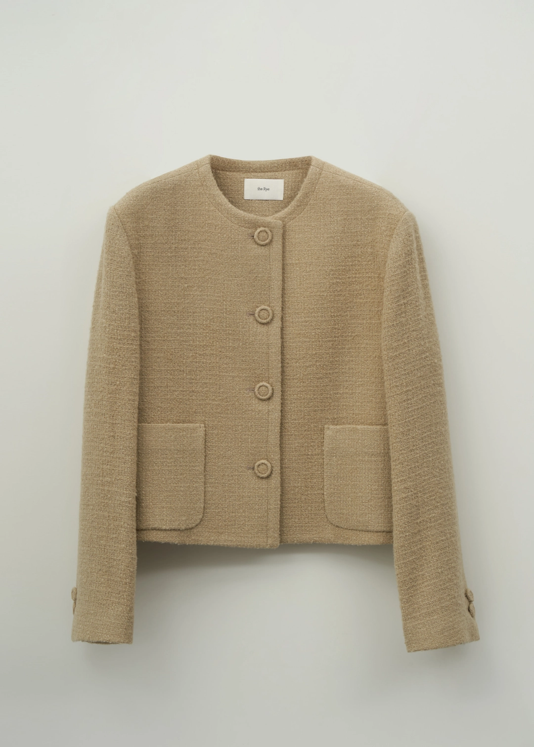 더라이 Tweed Round Jacket(Beige) 상품 이미지 2