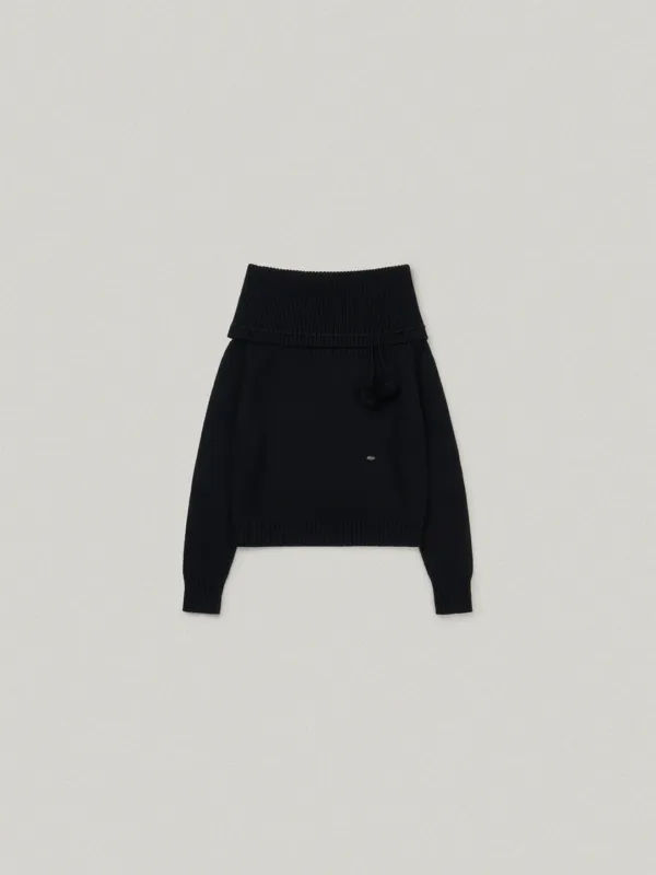 Berry Off Shoulder Knit- Black베리 오프숄더 니트