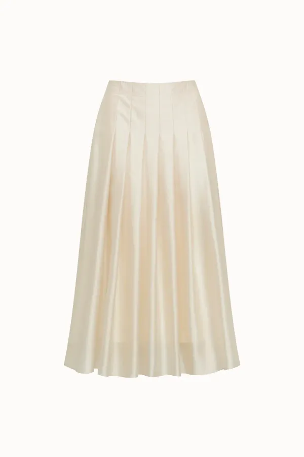 Sheer Pleats skirt[LMBESPSK5403]-Butter
