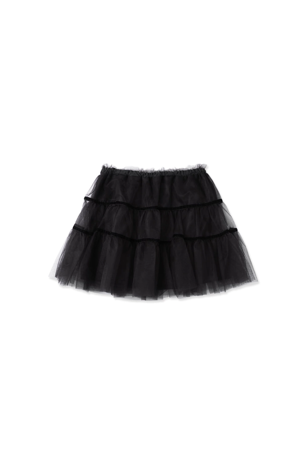 위드아웃썸머 Tutu shirring skirt_black 상품 이미지 1