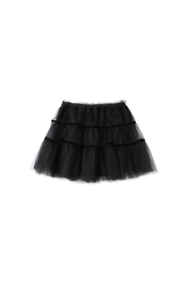 Tutu shirring skirt_black