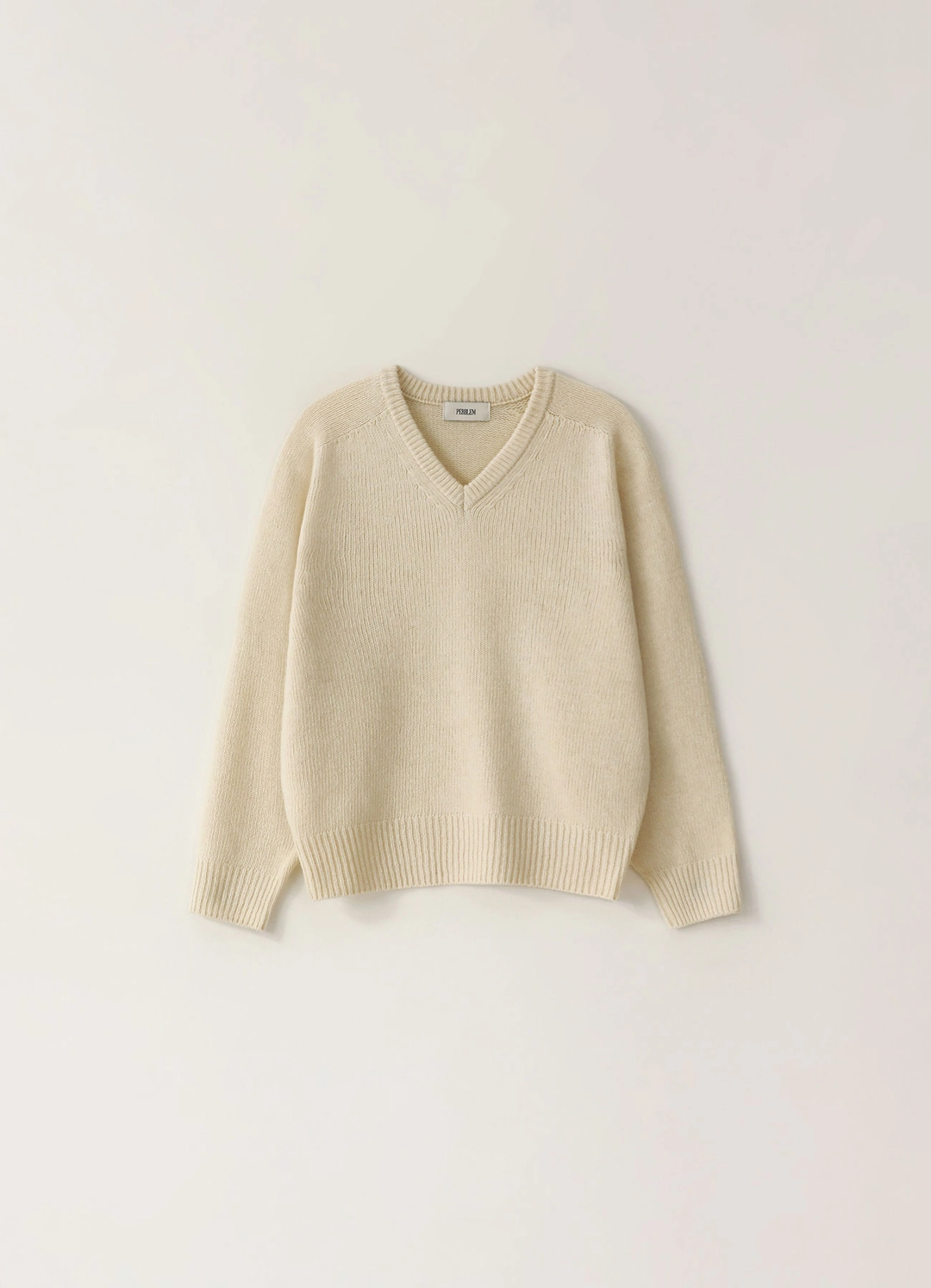 페블엠 Mone Wholegarment V-Neck Knit - Ivory (10월 말 순차배송) 상품 이미지 1