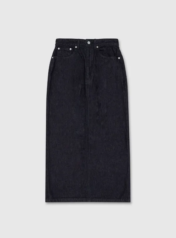 Fishtail Denim Skirt