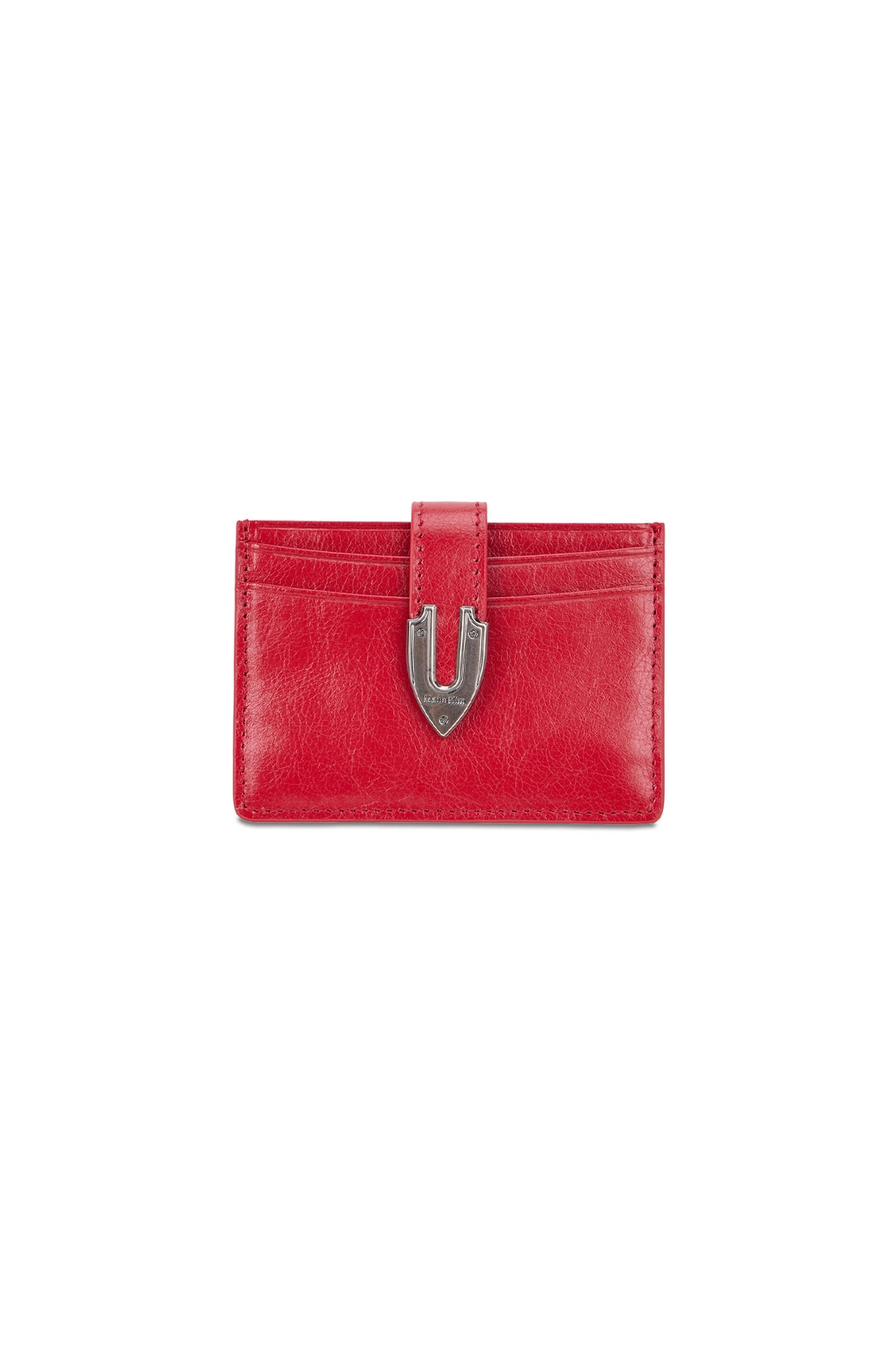 마뗑킴 WESTERN BUCKLE CARD WALLET IN RED 상품 이미지 2
