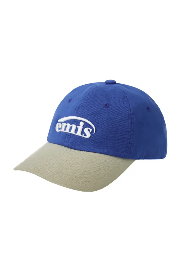 NEW LOGO MIX BALL CAP(RENEWAL)-BEIGE/BLUE