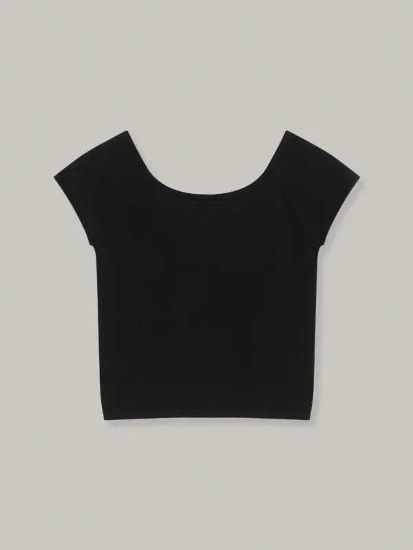 deep round knit (black)