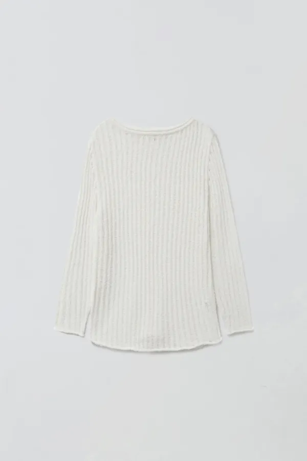 NETTING OVER KNIT_IVORY