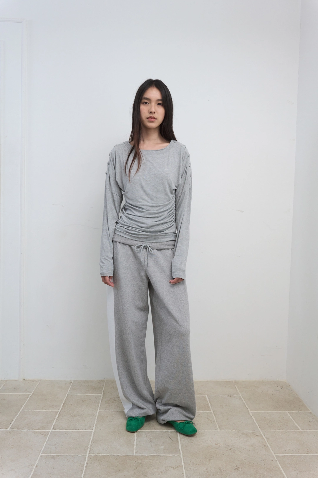 마조네 DUAL-WAY DETAIL PANTS_MELANGE 상품 이미지 1