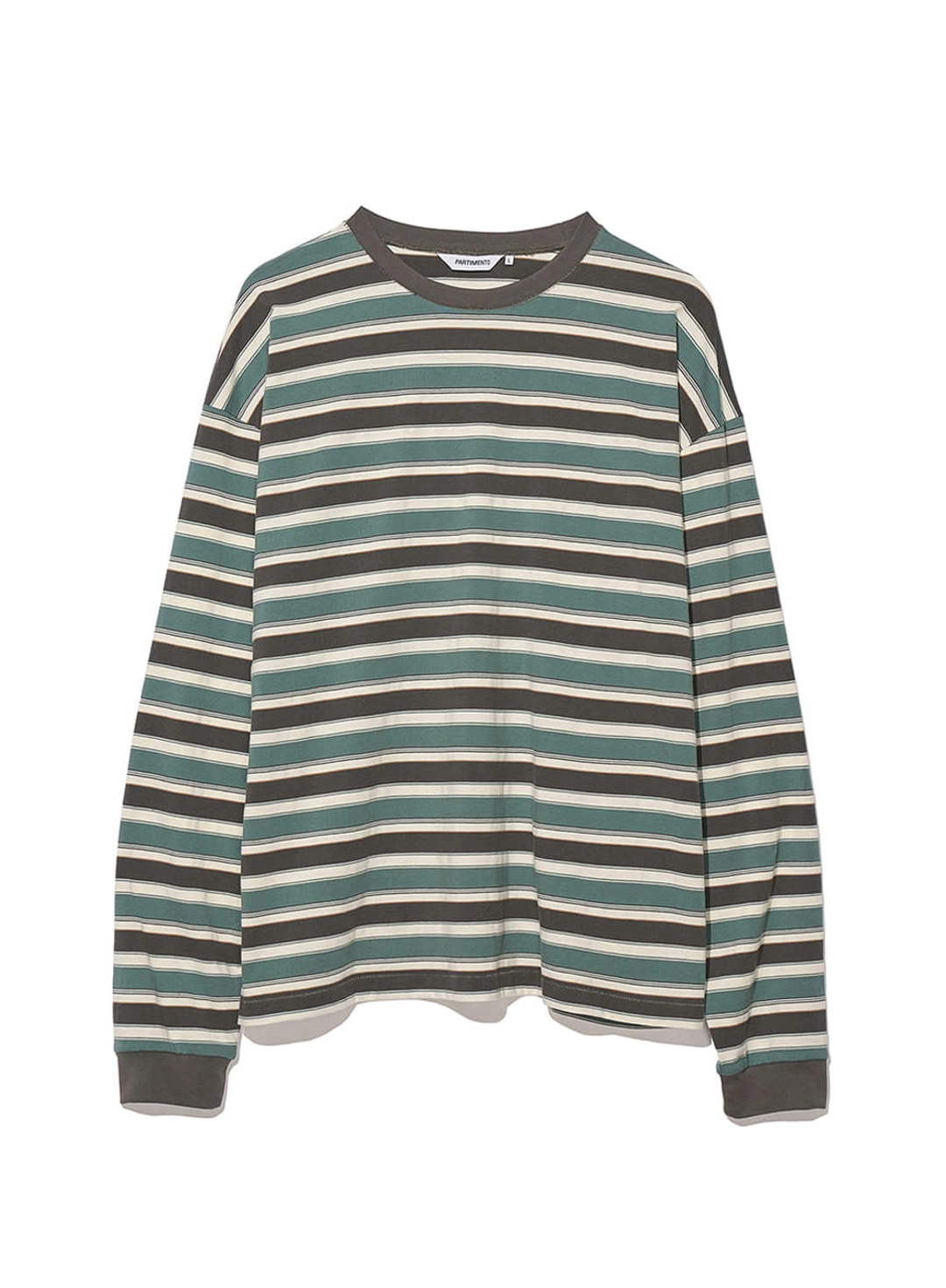 파르티멘토 Vintage Border Stripe Long Sleeve_Green 상품 이미지 1